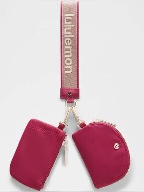 Lululemon dual pouch metallic wordmark